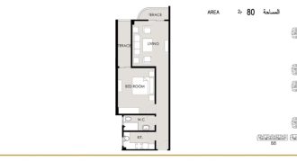 New project: Fanadir Aqua 80 sqm, 1 bedroom